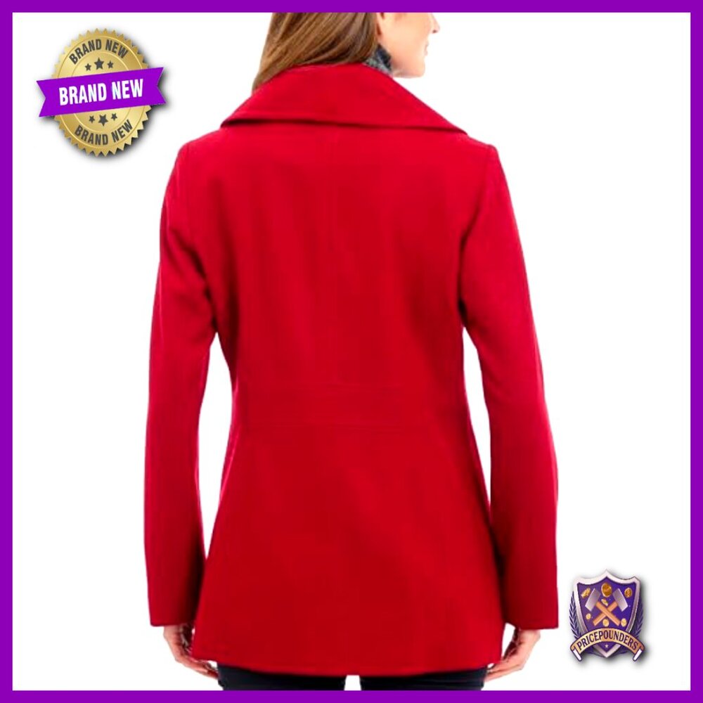 Plus Size Double Breasted Wool Blend Peacoat Clas… - image 2